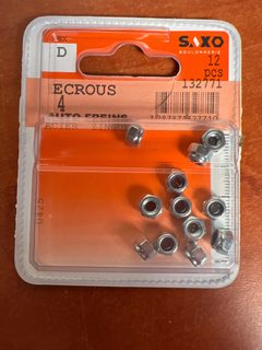 SAXO Boulonnerie écrous auto-freins 4 acier zingué - 12 pcs