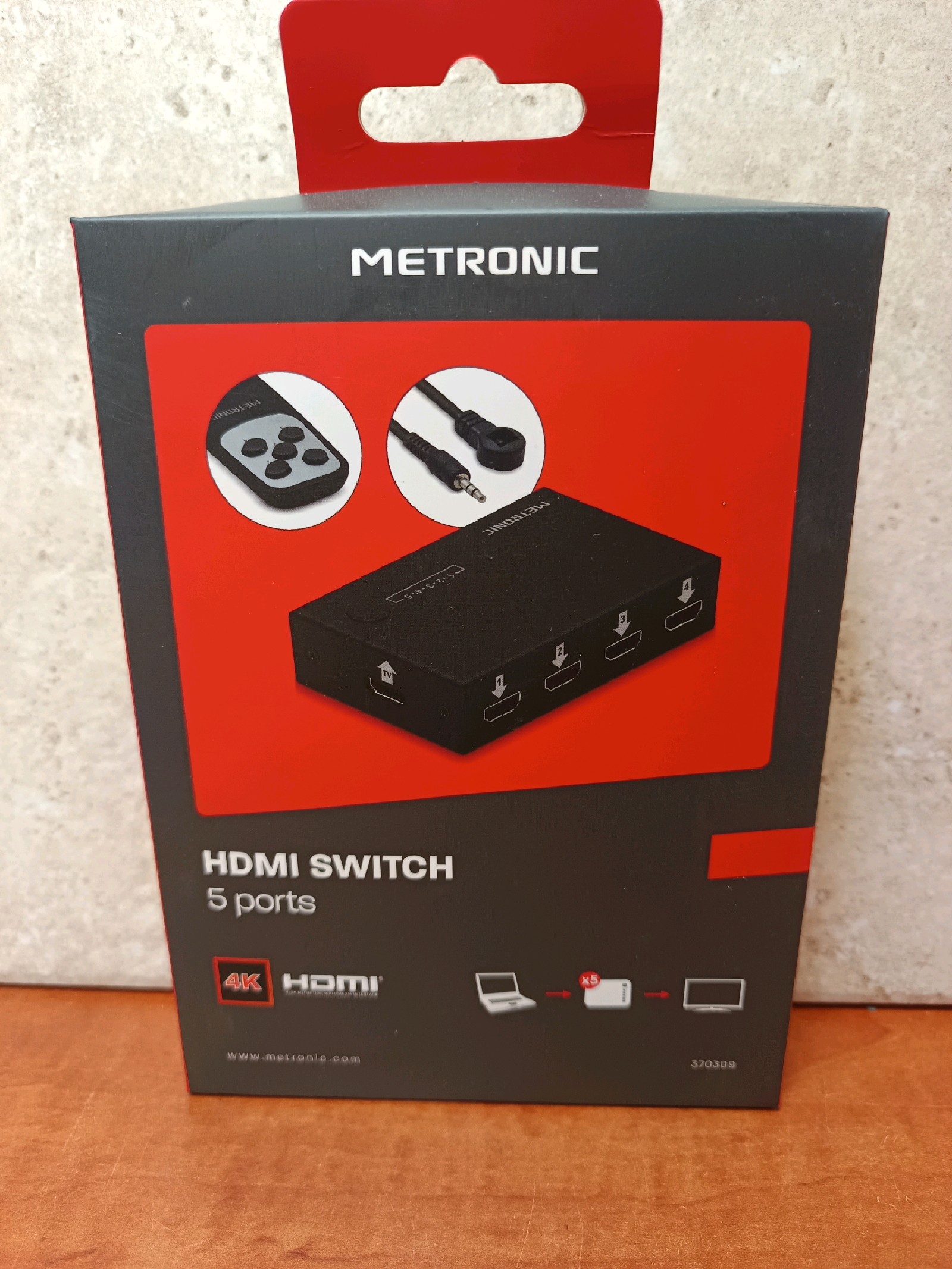 Switch HDMI 5 ports Metronic 370309 4K UHD Ready