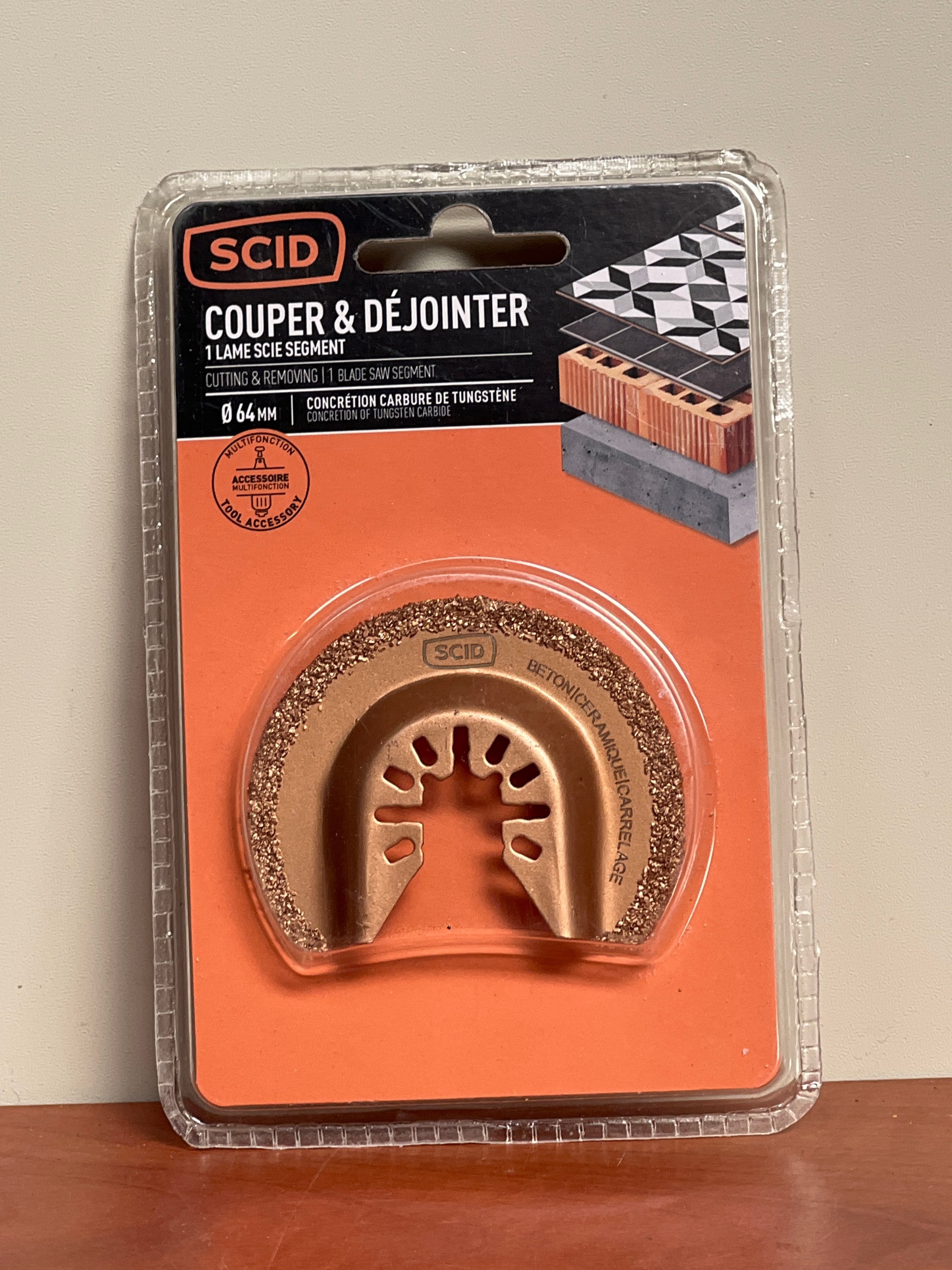SCID Couper & Déjointer - Lame 1/2 segment Ø64 mm carbure de tungstène