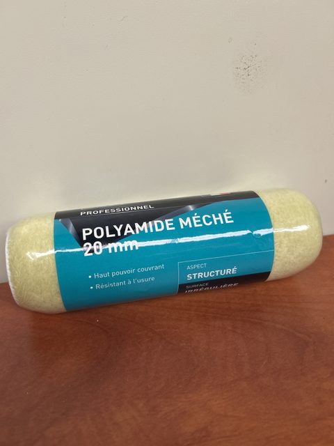 Manchon de rouleau de peinture polyamide méché 200 mm - aspect structuré