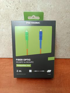 Metronic câble fibre optique SC/APC vers SC/UPC 2 m