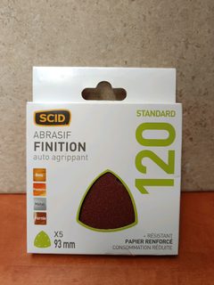 SCID abrasif finition auto-agrippant grain 120, 93 mm (x5)