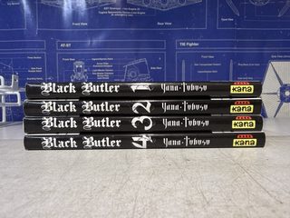 Lot de mangas Black Butler tomes 1 à 4 – Yana Toboso – Édition Kana