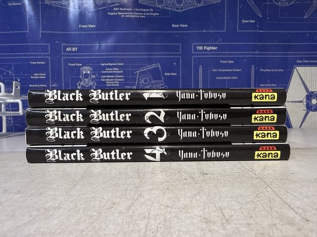 Lot de mangas Black Butler tomes 1 à 4 – Yana Toboso – Édition Kana