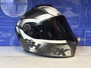 Casque moto intégral Shark noir/blanc