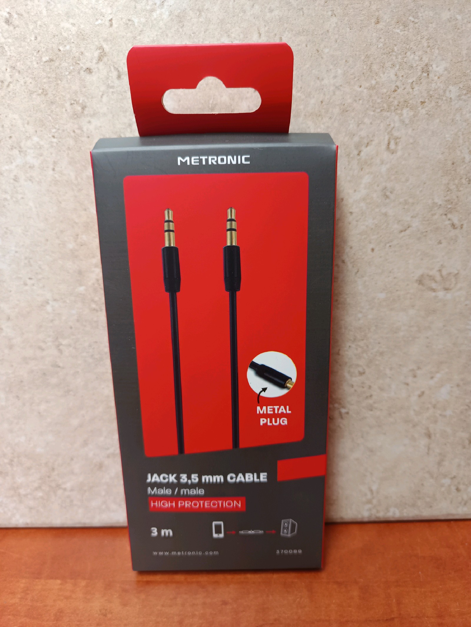Metronic câble jack 3,5 mm mâle/mâle 3 m