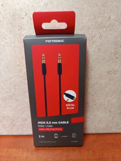 Metronic câble jack 3,5 mm mâle/mâle 3 m