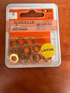 SAXO rondelles laiton moyennes 6 mm (13 pièces) - réf 132839