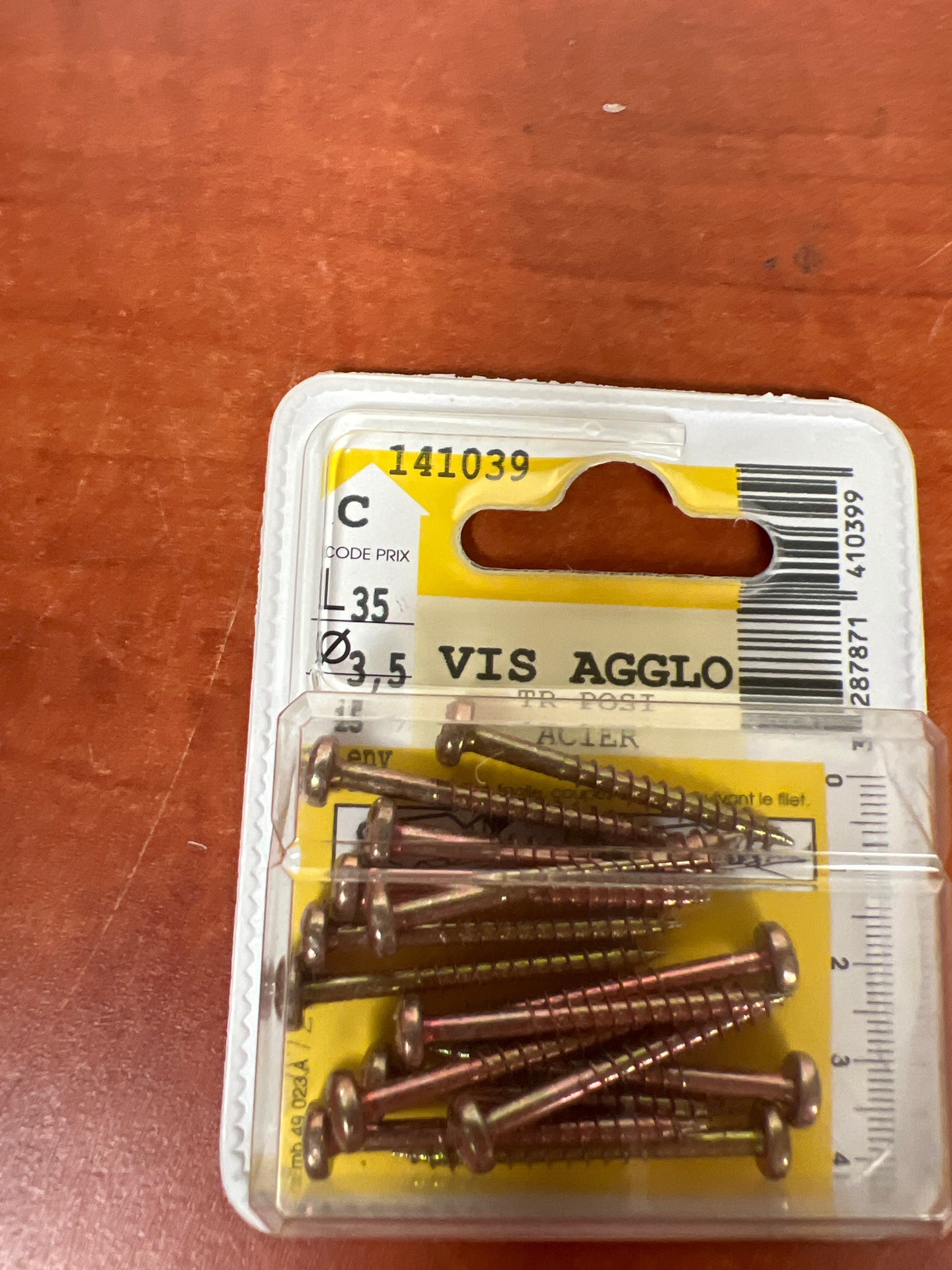 Vis agglo 3,5 x 35 mm - acier