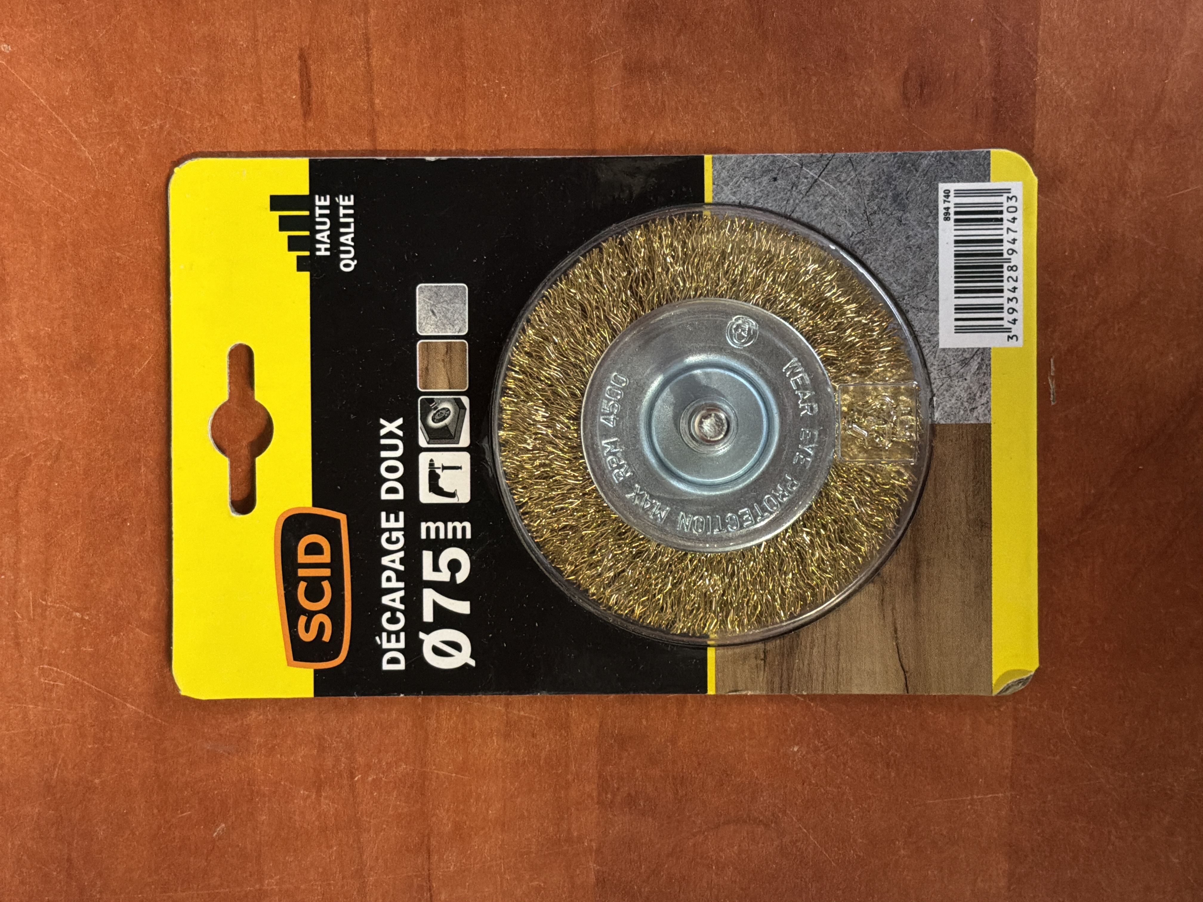 SCID Brosse métallique circulaire Ø75 – Décapage doux