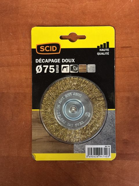 SCID Brosse métallique circulaire Ø75 – Décapage doux