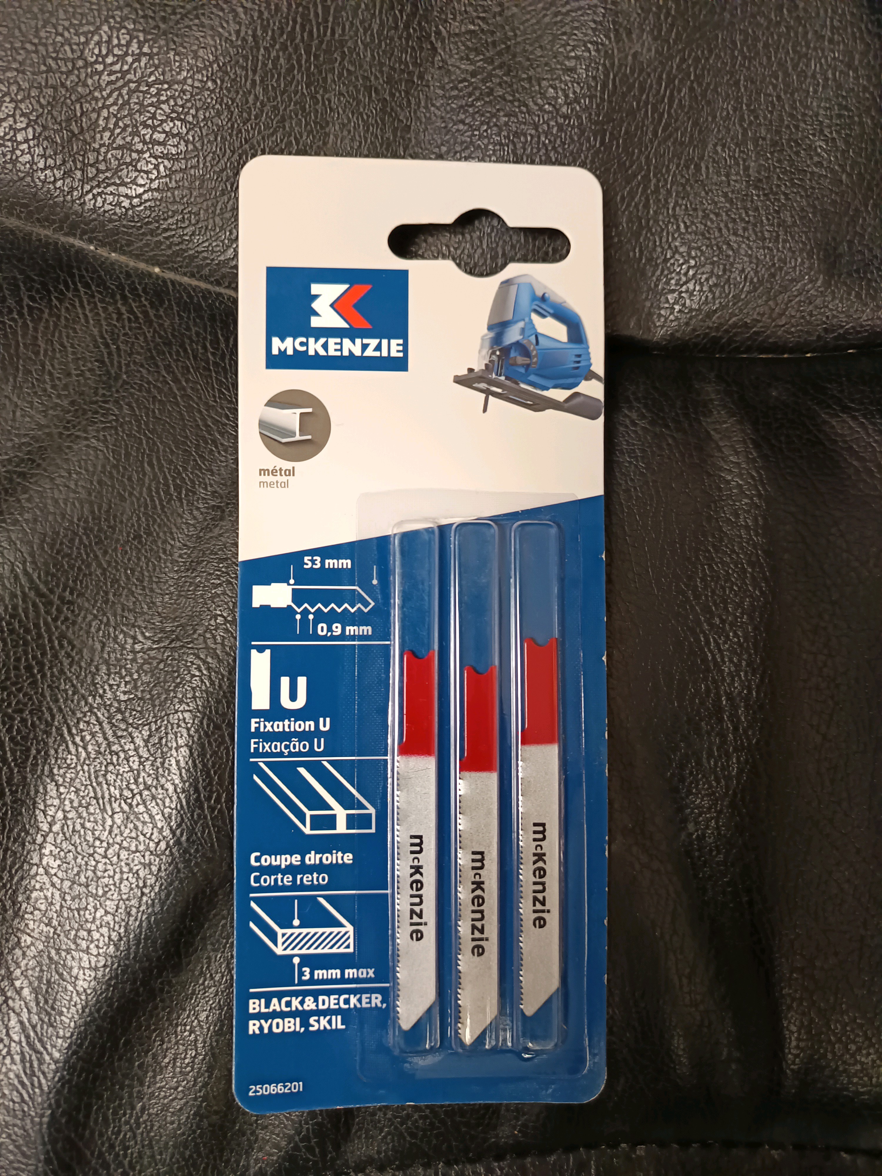 McKenzie - 5 lames de scie sauteuse métal fixation U - neuf
