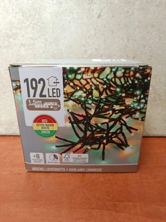 Guirlande lumineuse 192 LED 1,5 m (rouge, vert, blanc extra chaud)