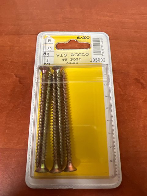 SAXO Vis agglo TF Posi acier 5x80 mm (105002)