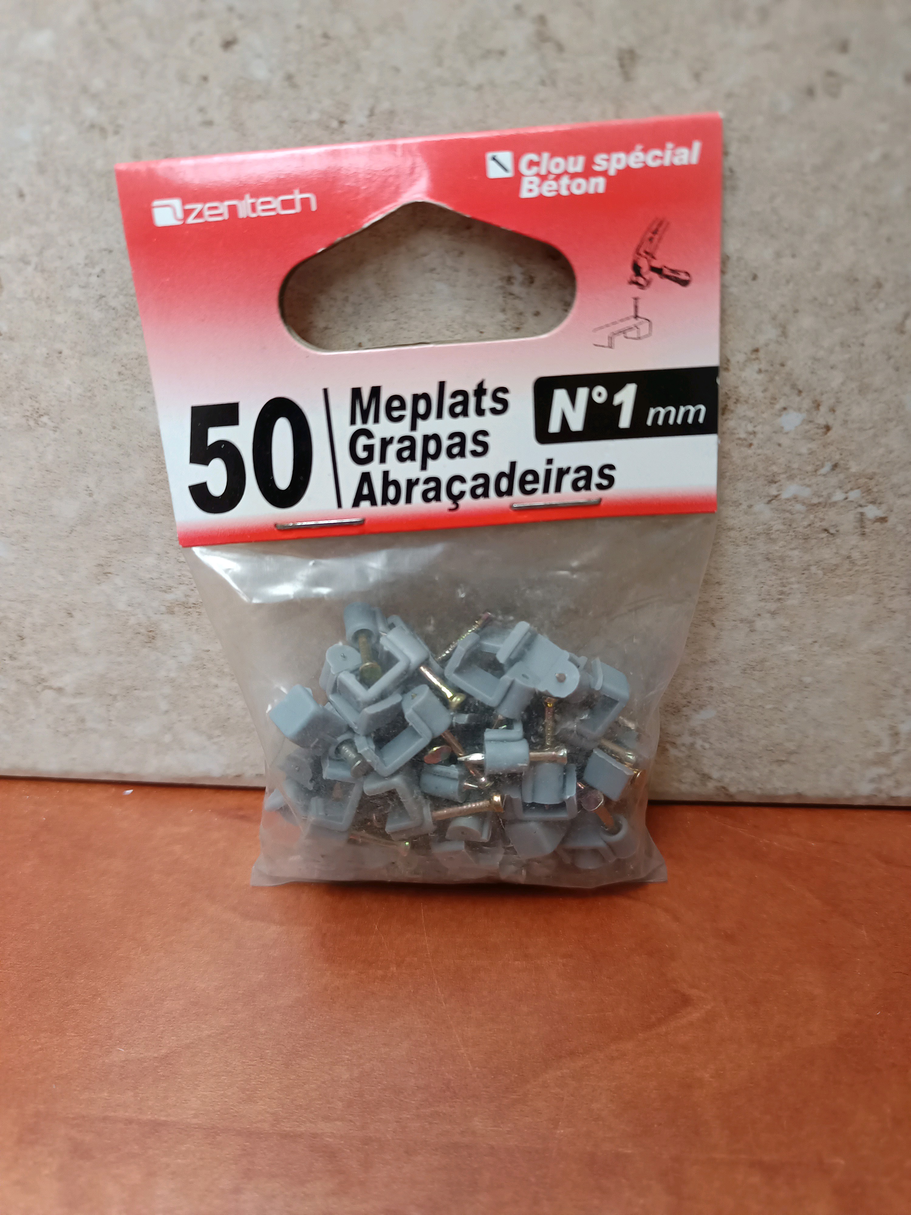 Zentech Meplats N°1 mm - Clou spécial Béton (50 pièces)