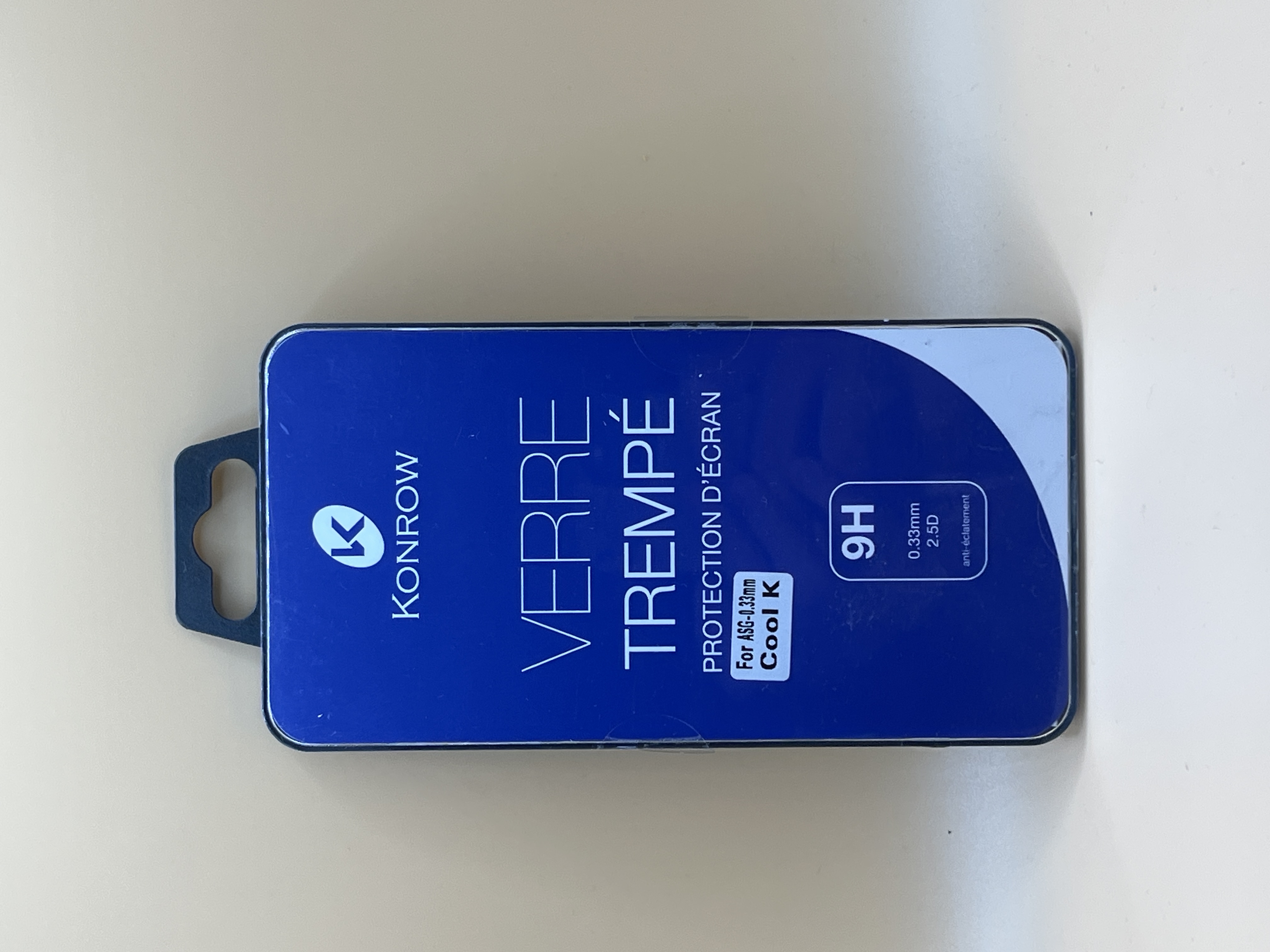 Konrow verre trempé 9H – protection d’écran pour Fab K / Cool K