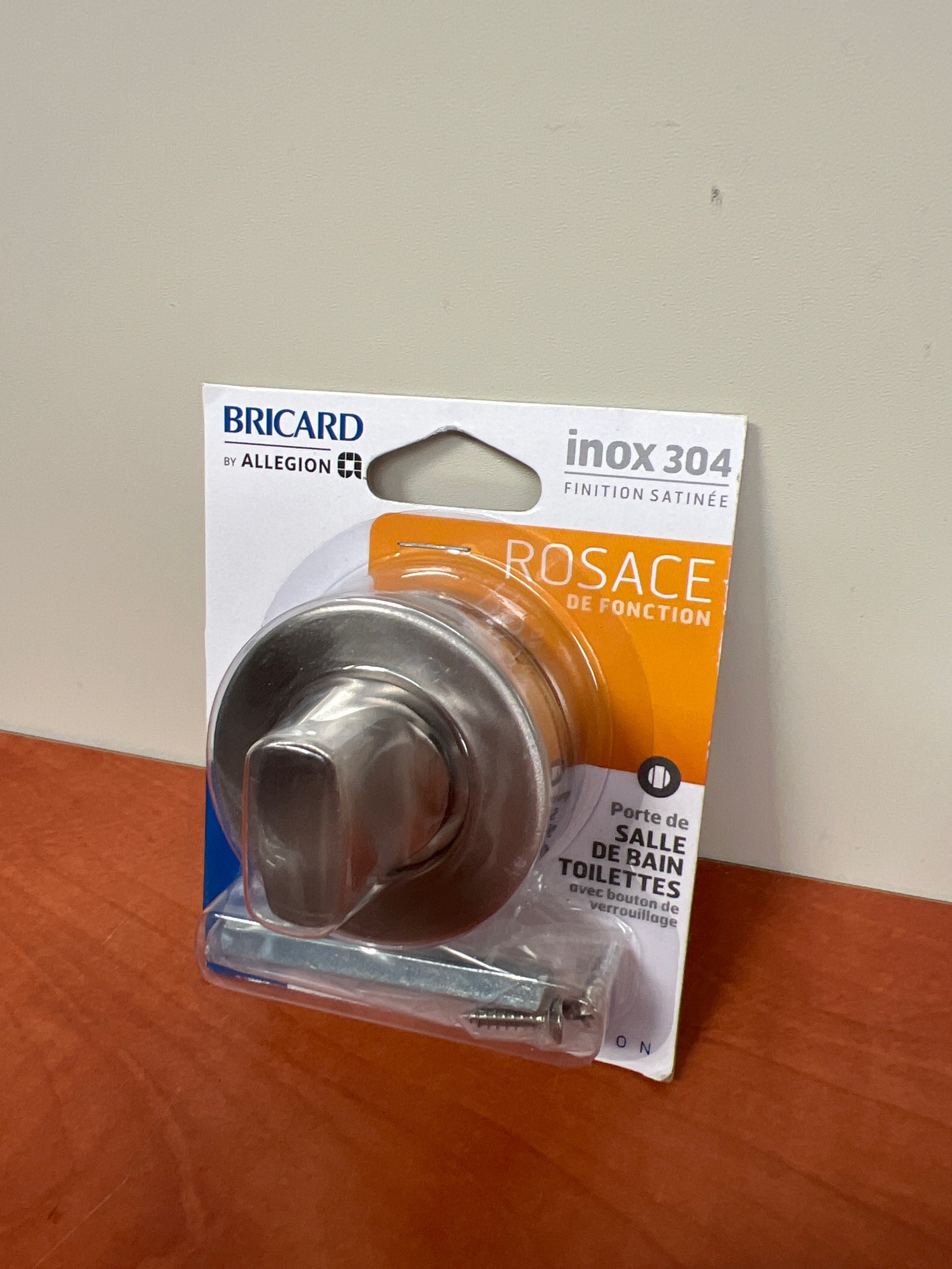 Bricard Rosace de fonction Inox 304 finition satinée – porte salle de bain/toilettes