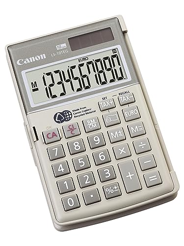 Canon LS-10TEG - Calculatrice de poche - 10 chiffres - panneau solaire, pile - gris artistique