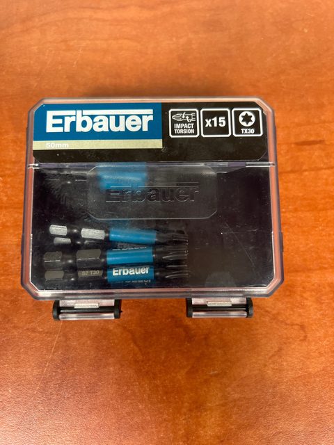 Erbauer coffret d’embouts Torx TX30 Impact Torsion 50 mm (x15)