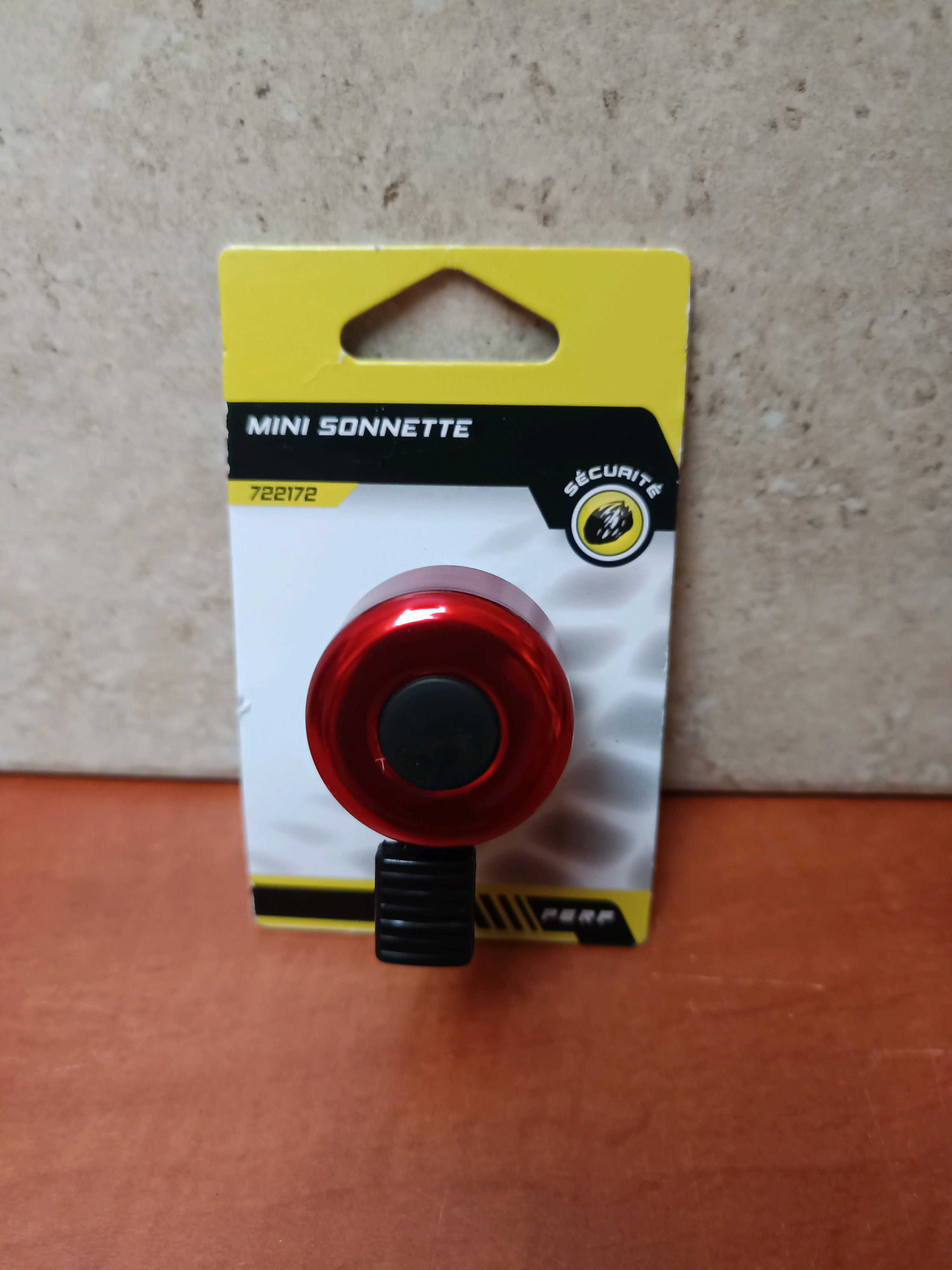 Mini sonnette de vélo rouge (728172)