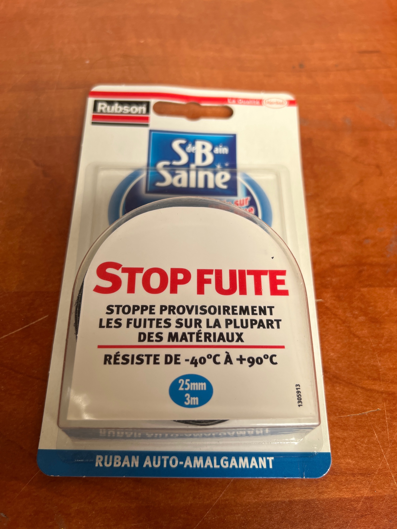 Rubson Stop Fuite - Ruban auto-amalgamant 25 mm x 3 m