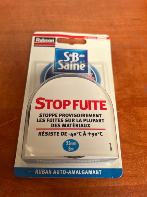 Rubson Stop Fuite - Ruban auto-amalgamant 25 mm x 3 m