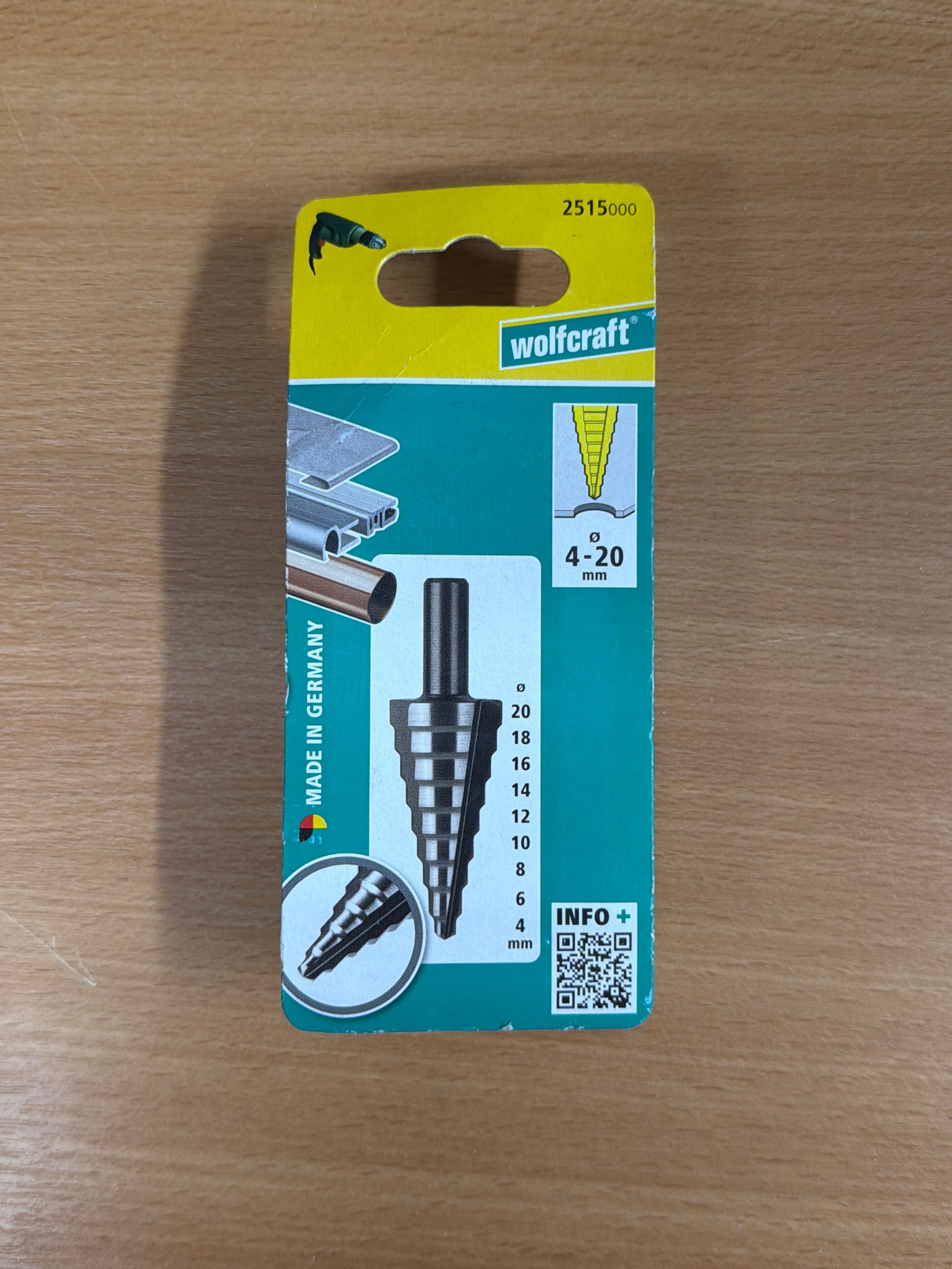 Foret étagé 4-20 mm Wolfcraft 2515000