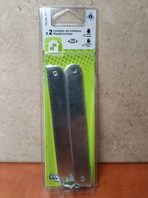 Vynex Compas de tréteaux 130 mm (x2)