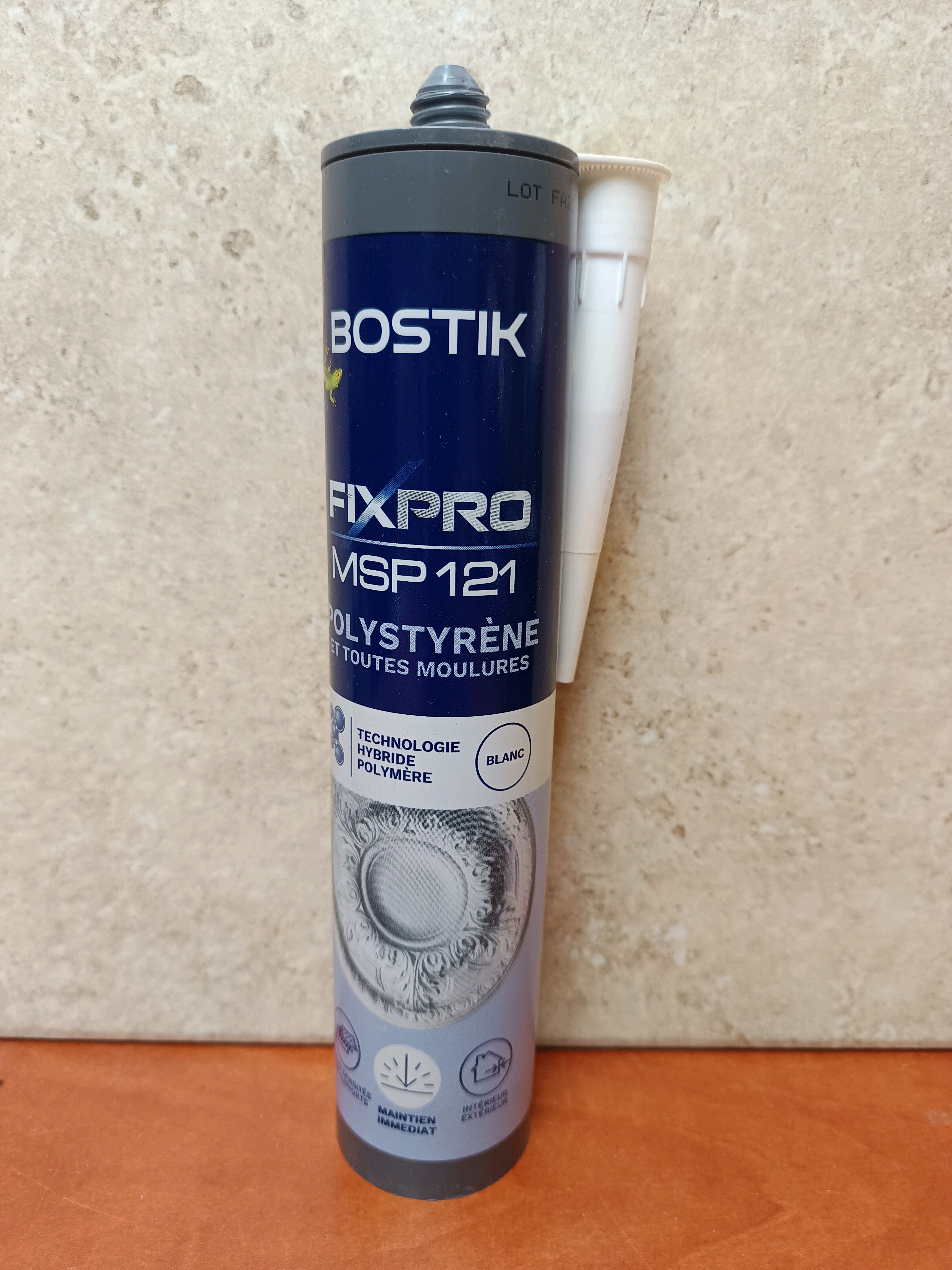 Bostik Fixpro MSP 121 Polystyrène - toutes moulures - blanc - 290 ml