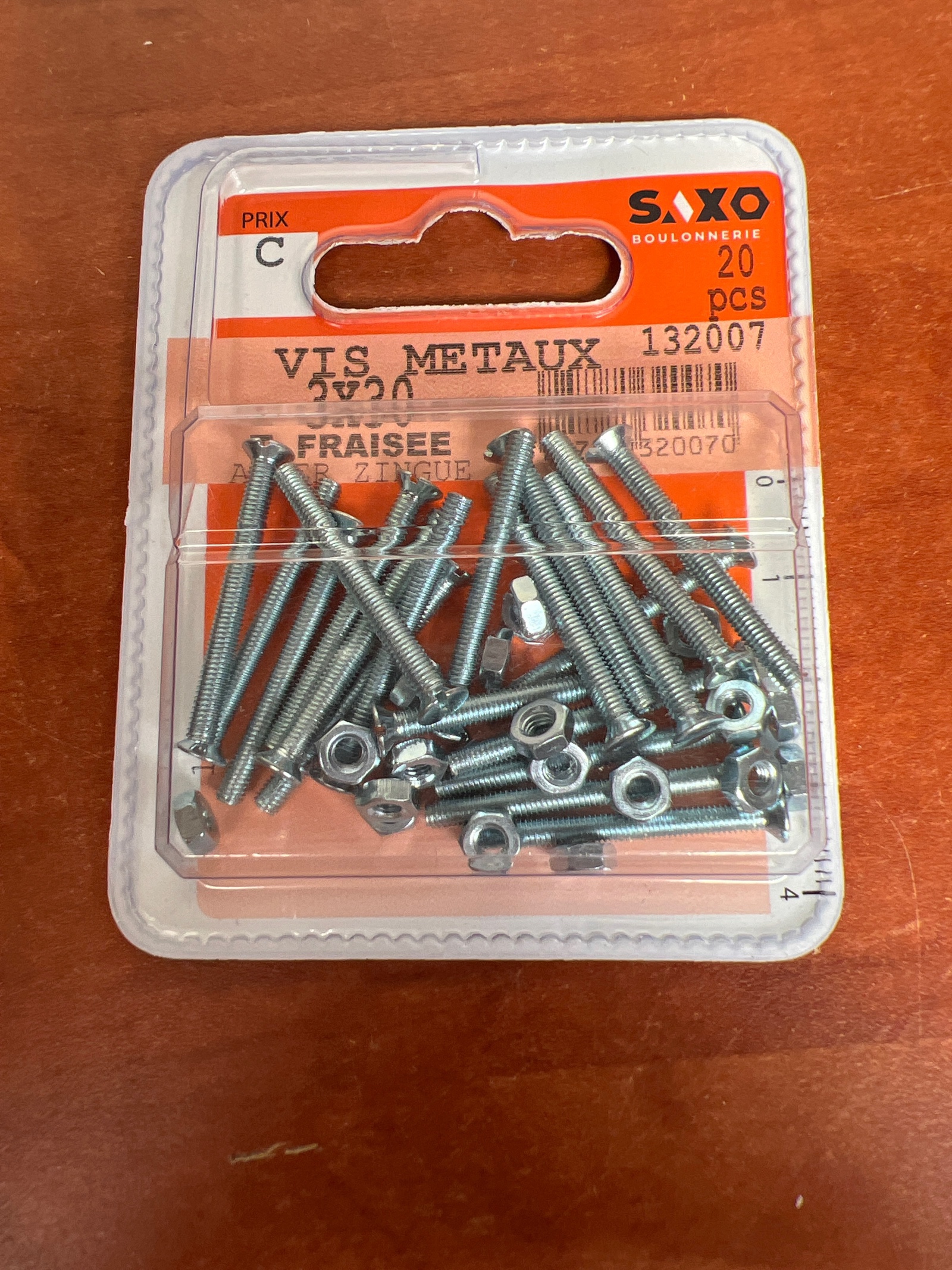 SAXO Boulonnerie Vis métaux fraisée 20 pcs (132007)