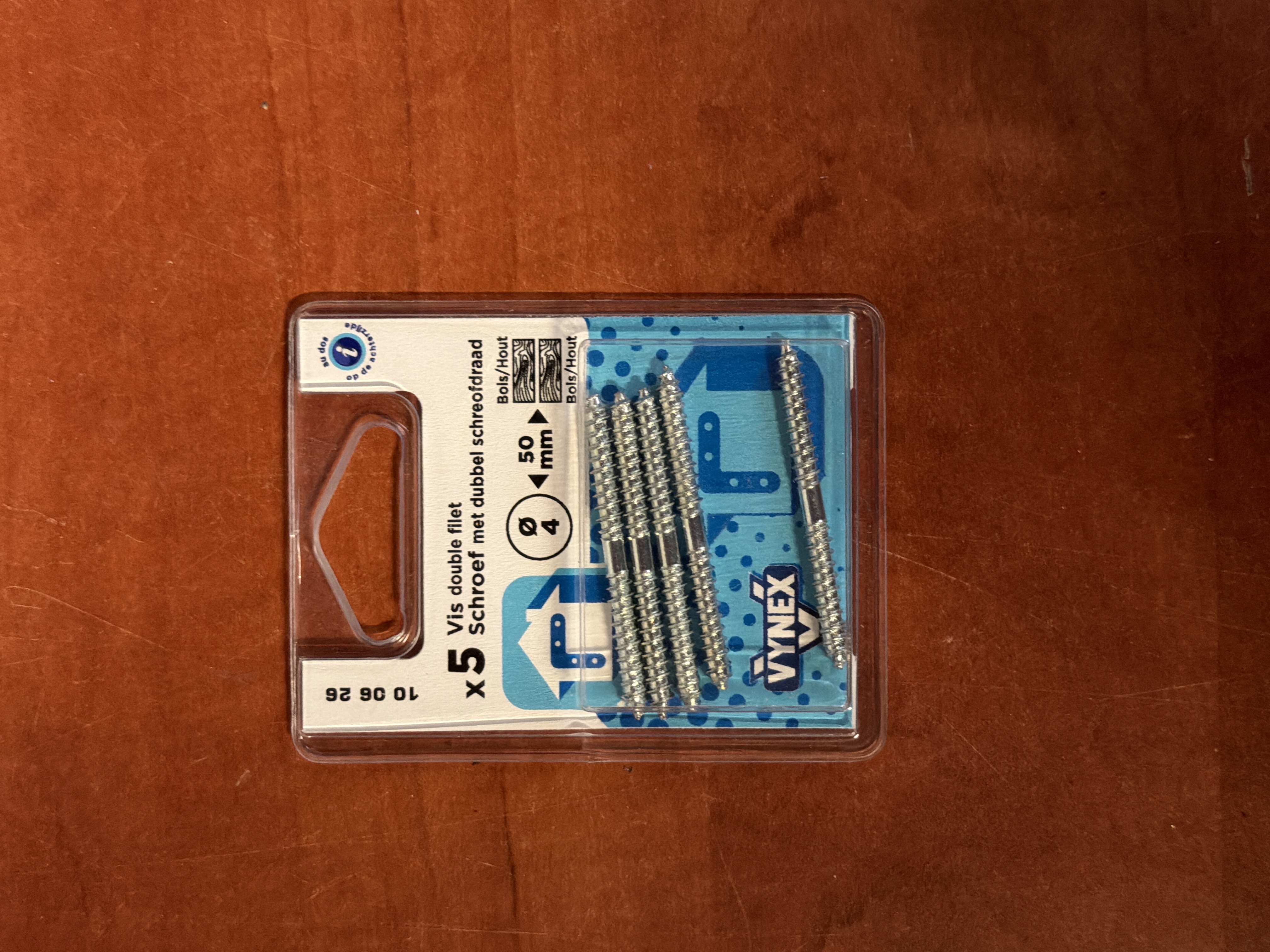 Vynex vis double filets 4 x 50 mm (x5)