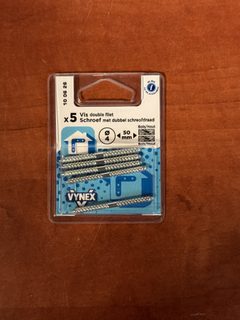 Vynex vis double filets 4 x 50 mm (x5)