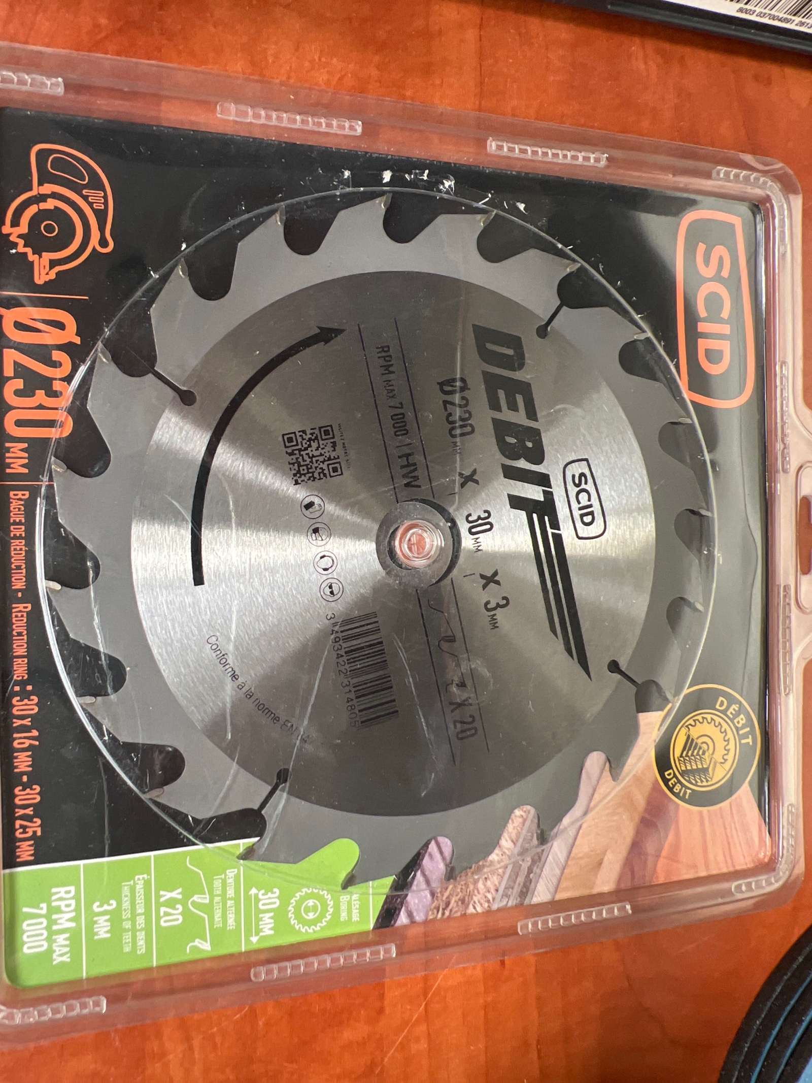 SCID DEBIT lame de scie circulaire Ø230 mm alésage 30 mm