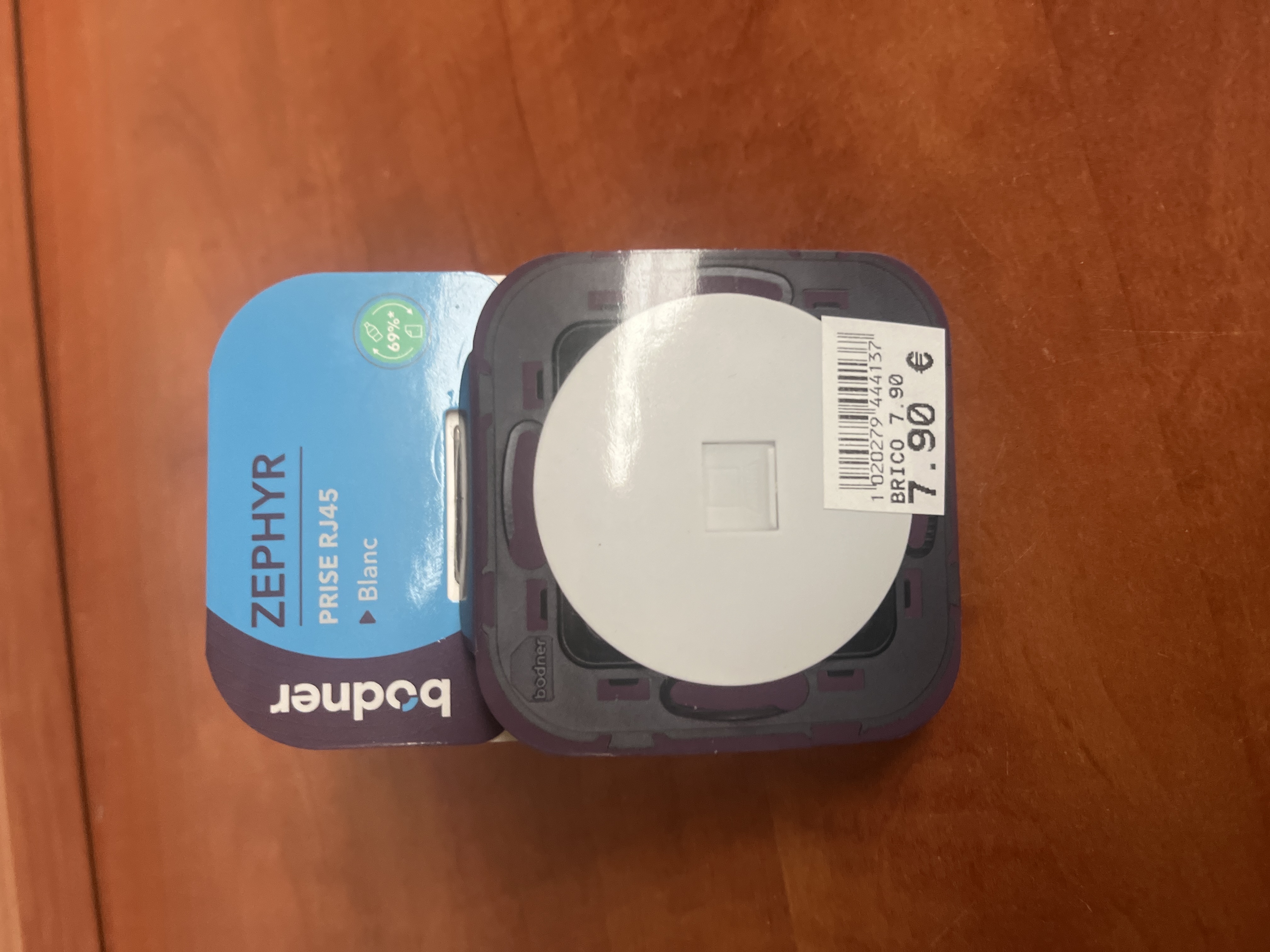 Bodner ZEPHYR prise RJ45 - Blanc