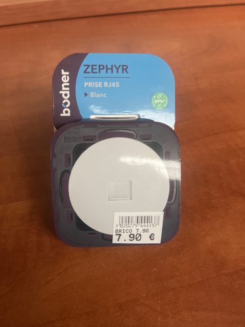 Bodner ZEPHYR prise RJ45 - Blanc