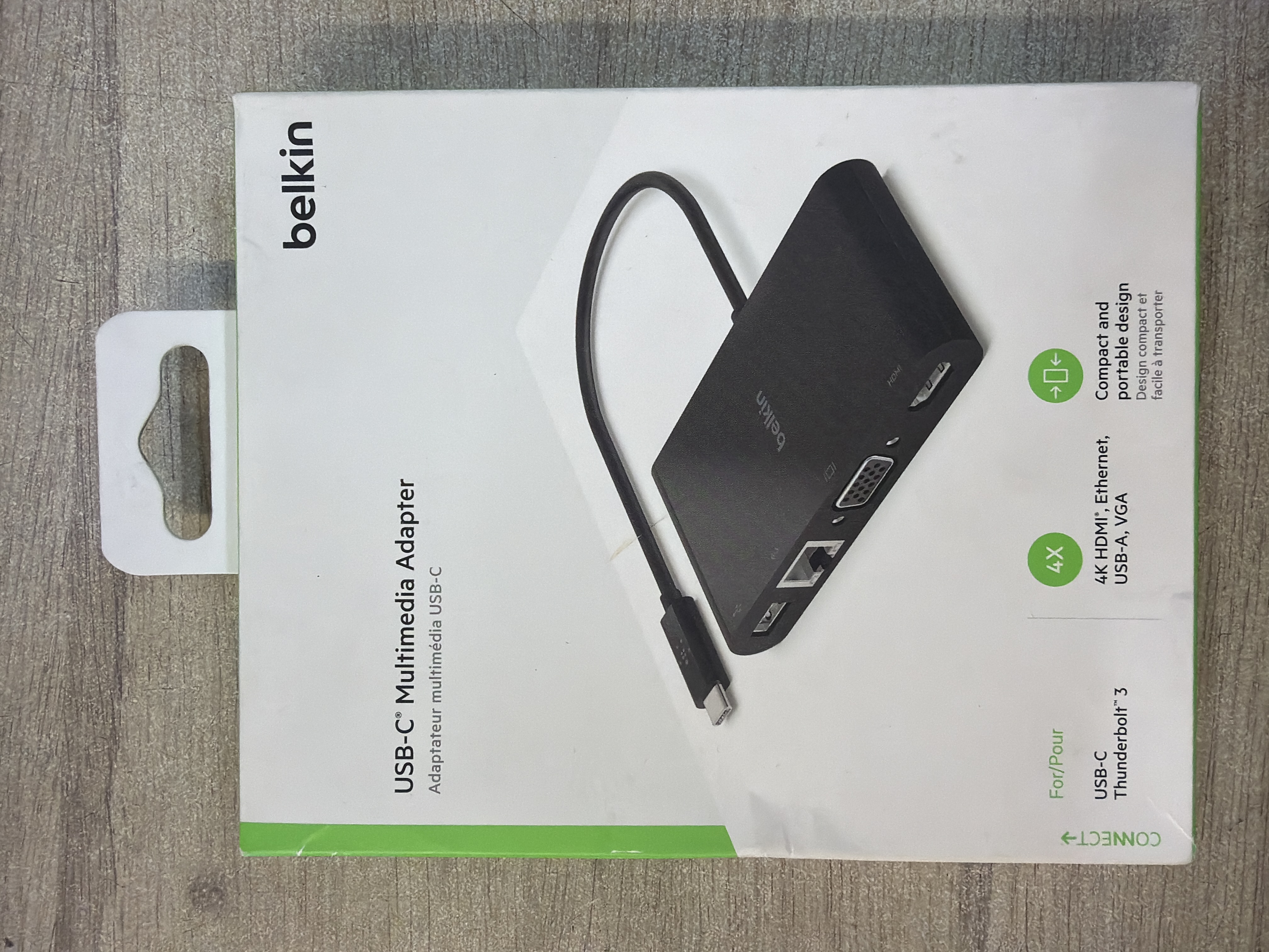 Belkin AVC005BTBK Hub USB-C 3.2 Gen 1 Noir