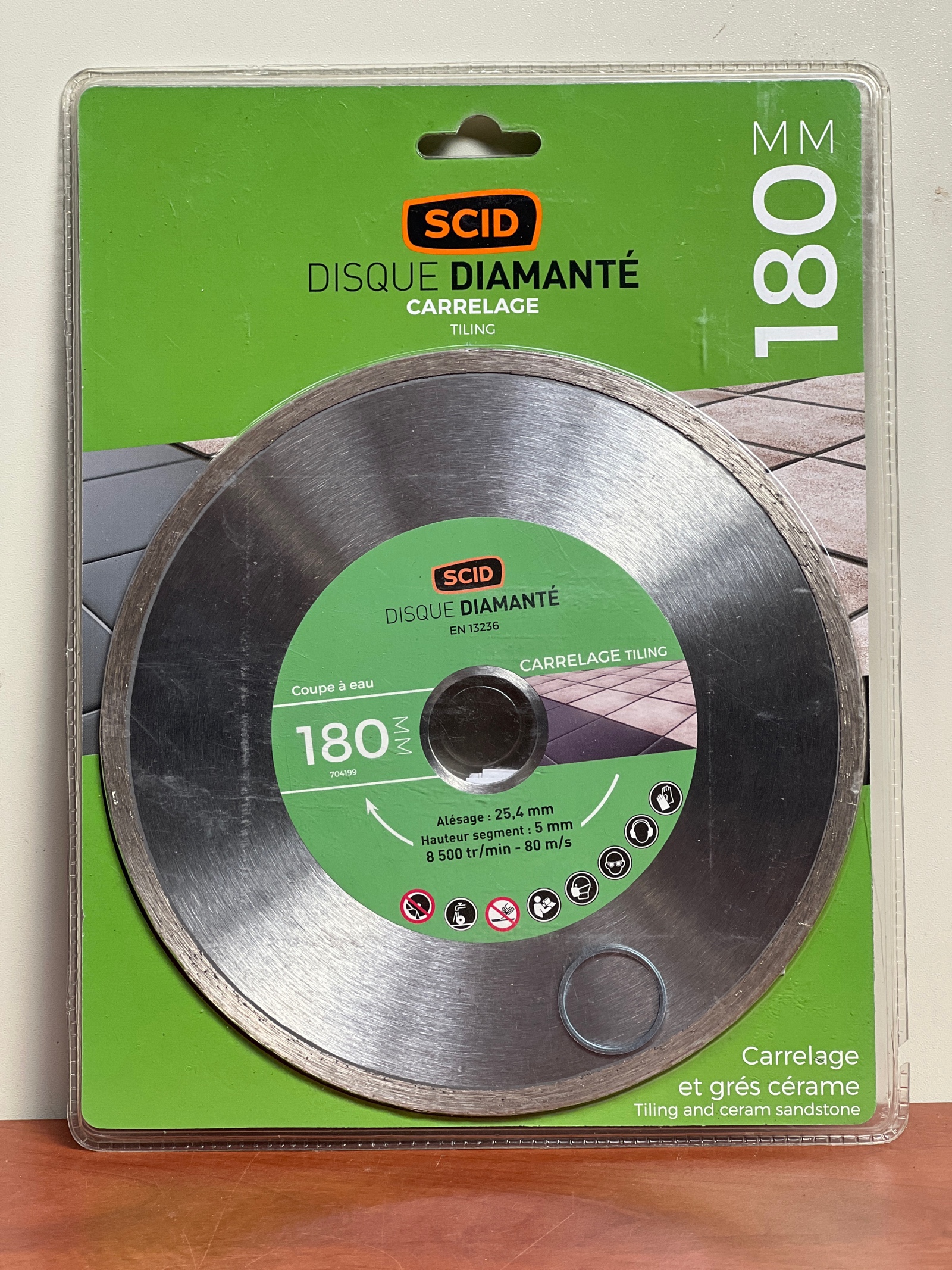 SCID Disque diamanté carrelage 180 mm
