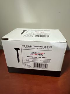 ISOL PRO vis pour cloisons sèches 3.5 x 25 mm (tête trompette, pointe clou) - boîte 1000 pièces