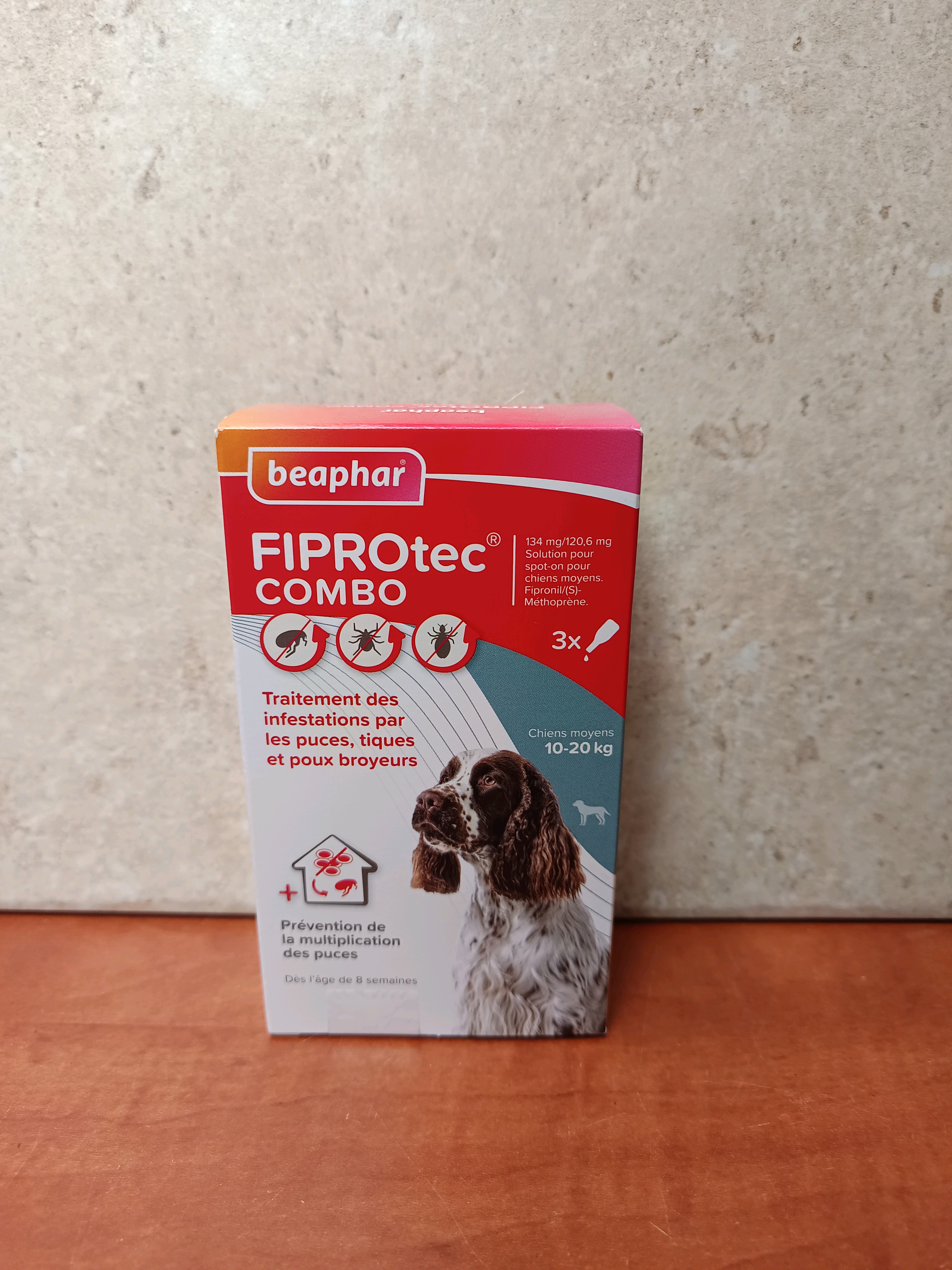 Beaphar FIPROtec COMBO pour chien 10-20 kg (3 pipettes)