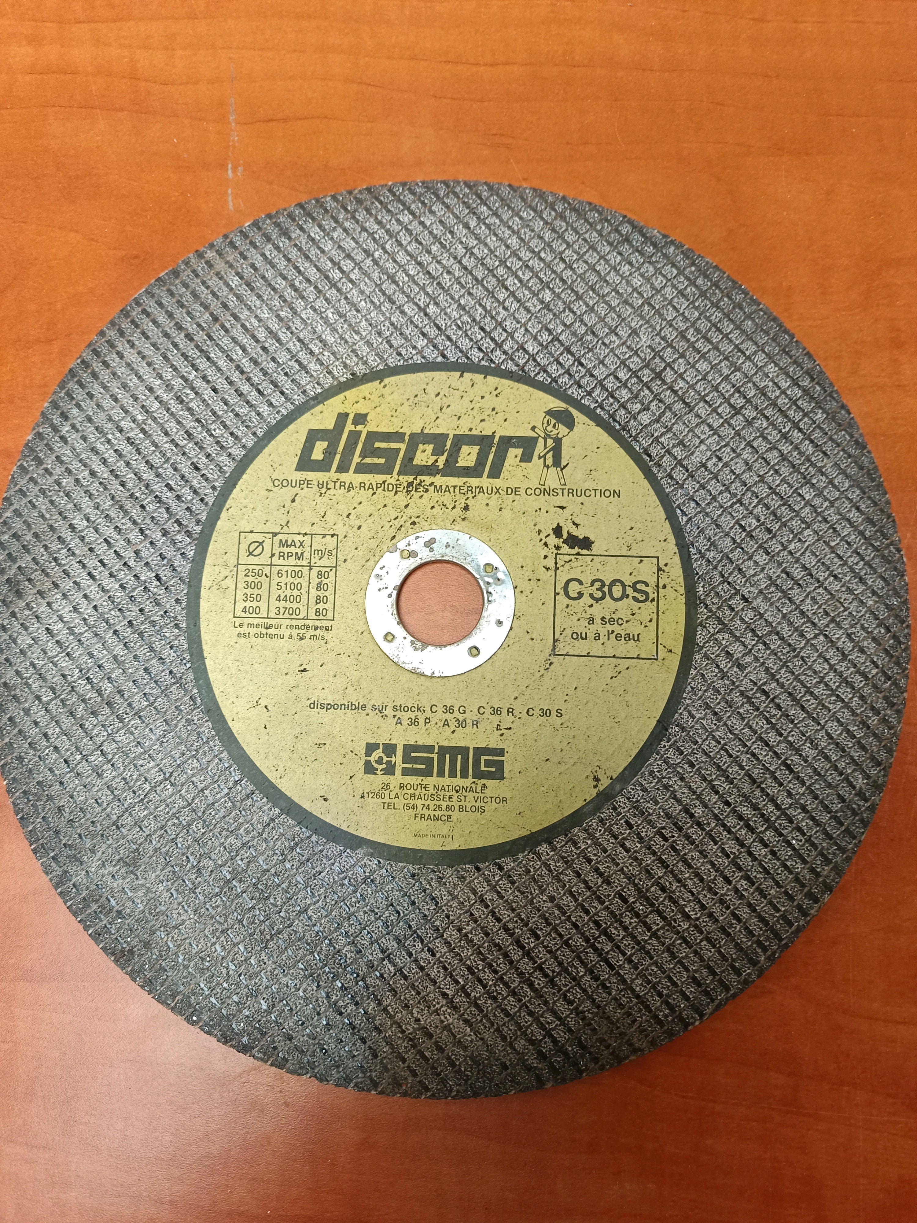 Disque à tronçonner SMG G30S