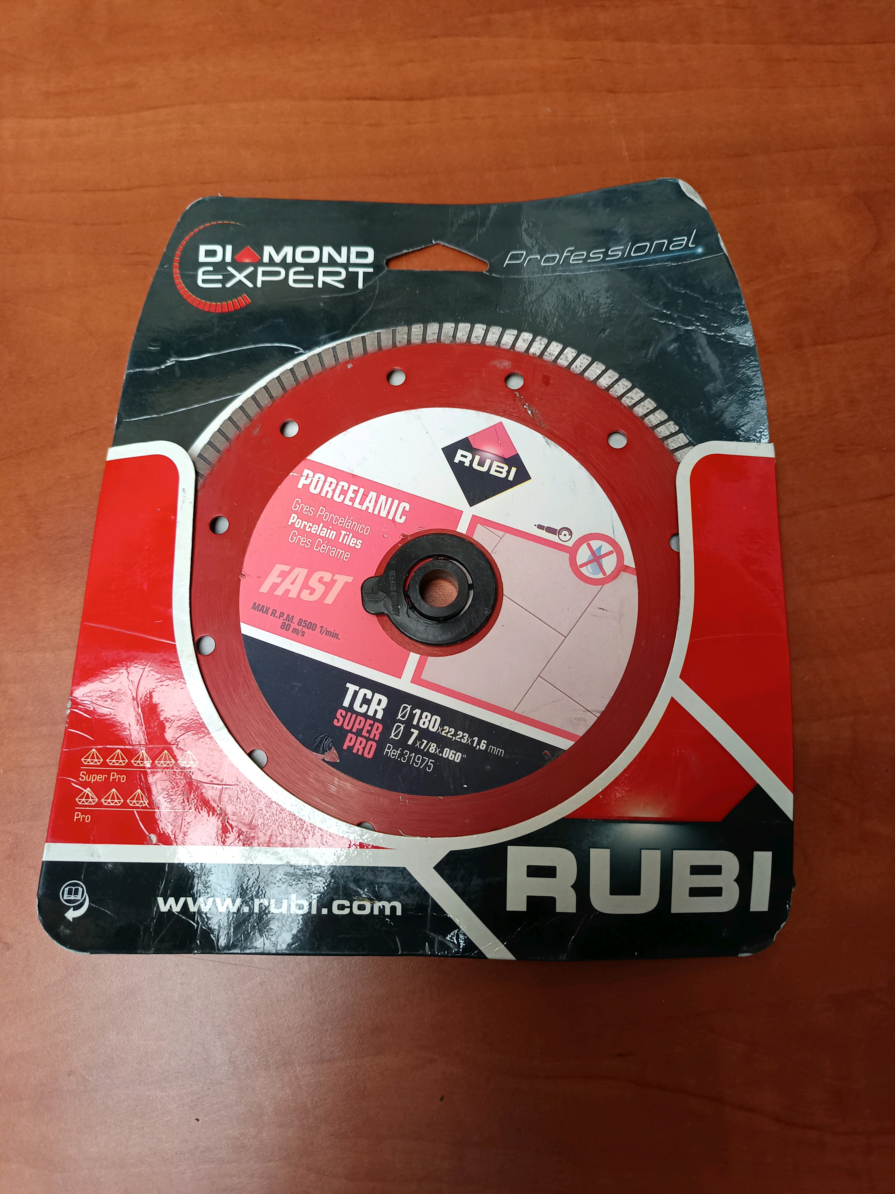 Disque diamant RUBI TCR Super Pro Porcelanic Ø180 mm