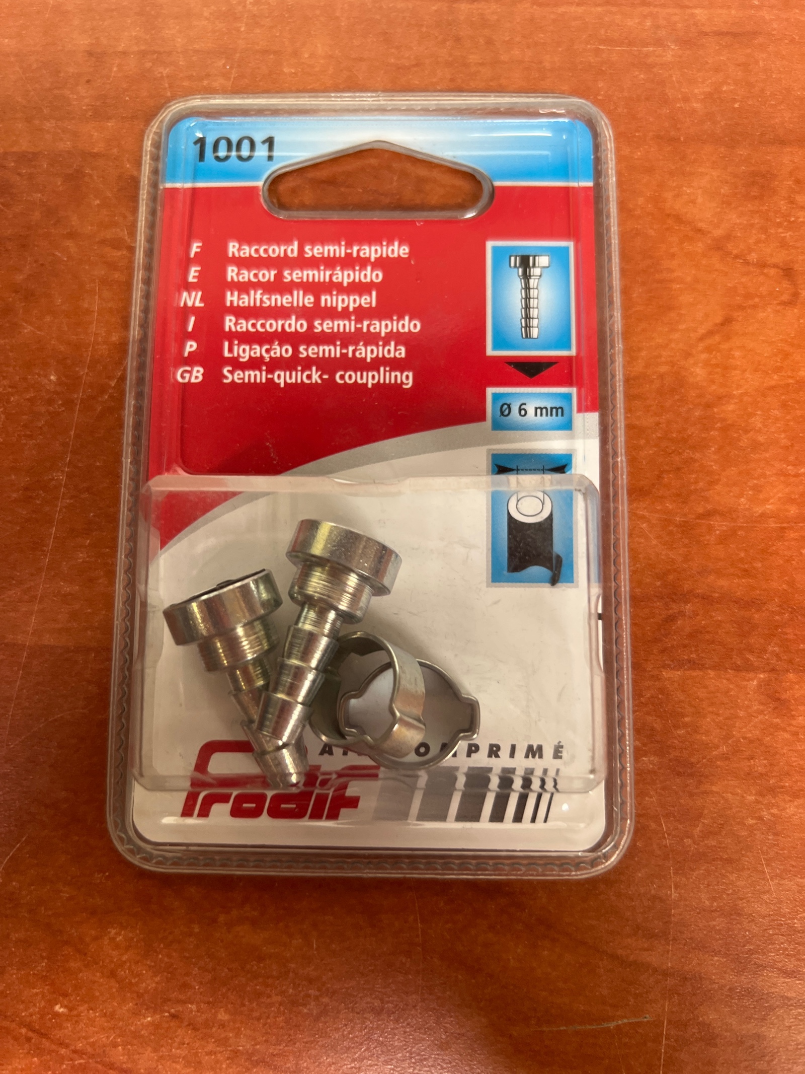 Prodif Raccord semi-rapide Ø 6 mm - 1001
