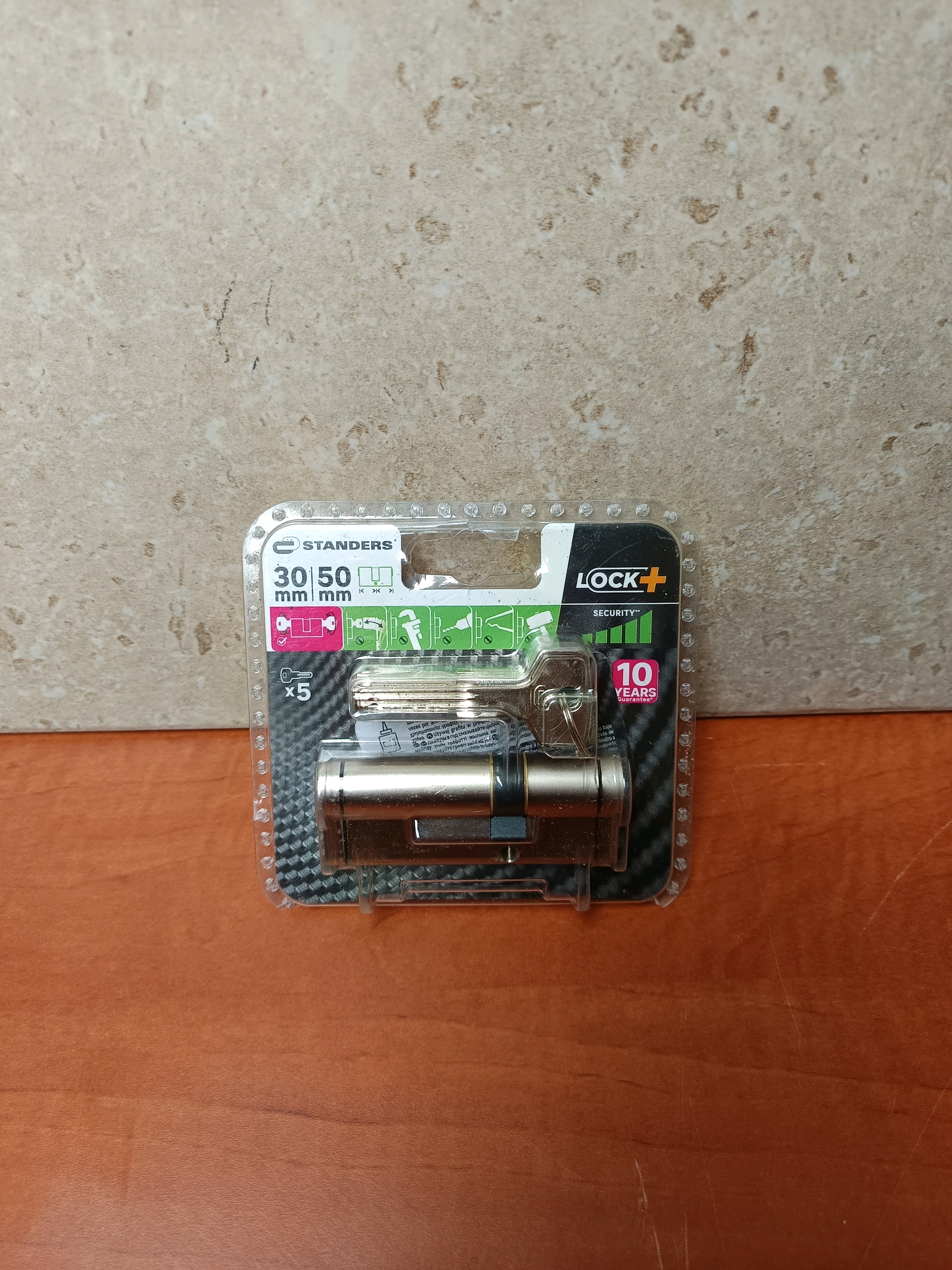 Cylindre de serrure STANDERS Lock+ 30/50 mm