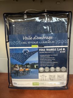 Jardi Line Voile d'ombrage Ciel étoilé lumineux - triangle 3,60 m