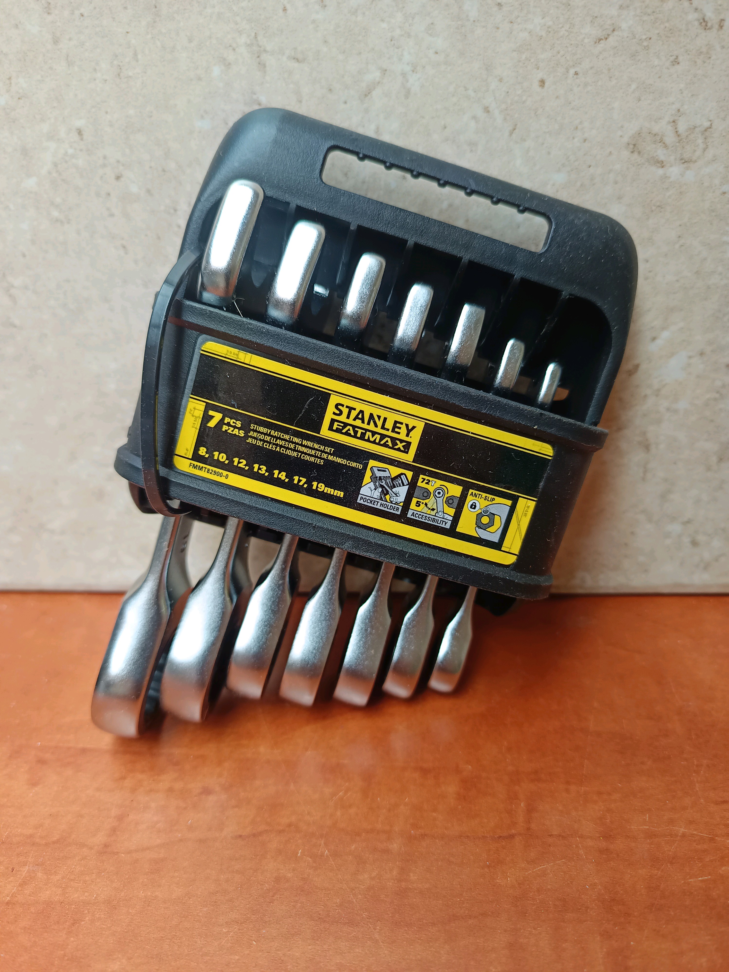 Stanley Clés mixtes courtes à cliquet FatMax, jeu de 7 pcs - FMMT82900-0