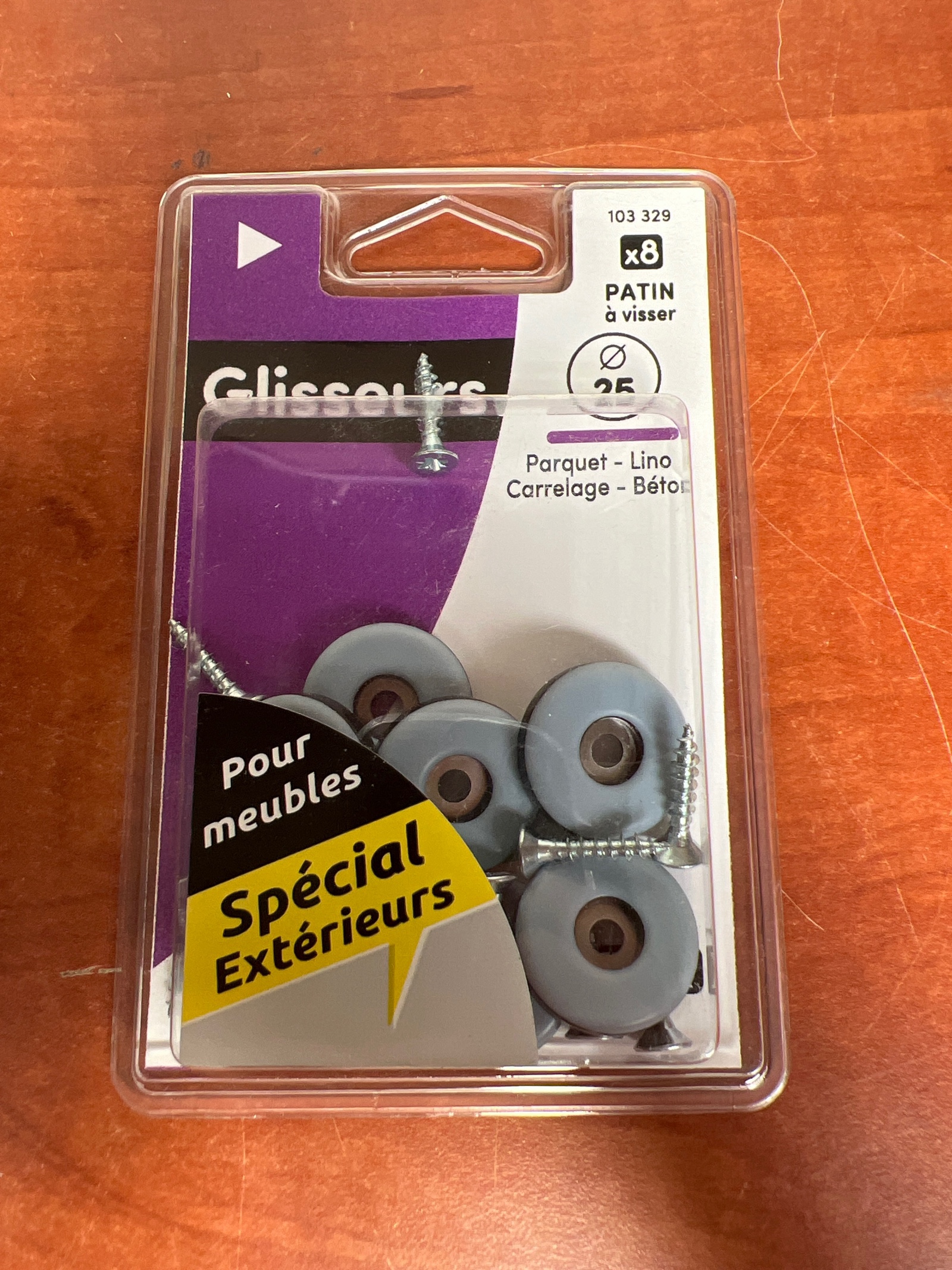 Glisseurs – Patins à visser Ø 20 mm x8 pour meubles – Spécial extérieurs