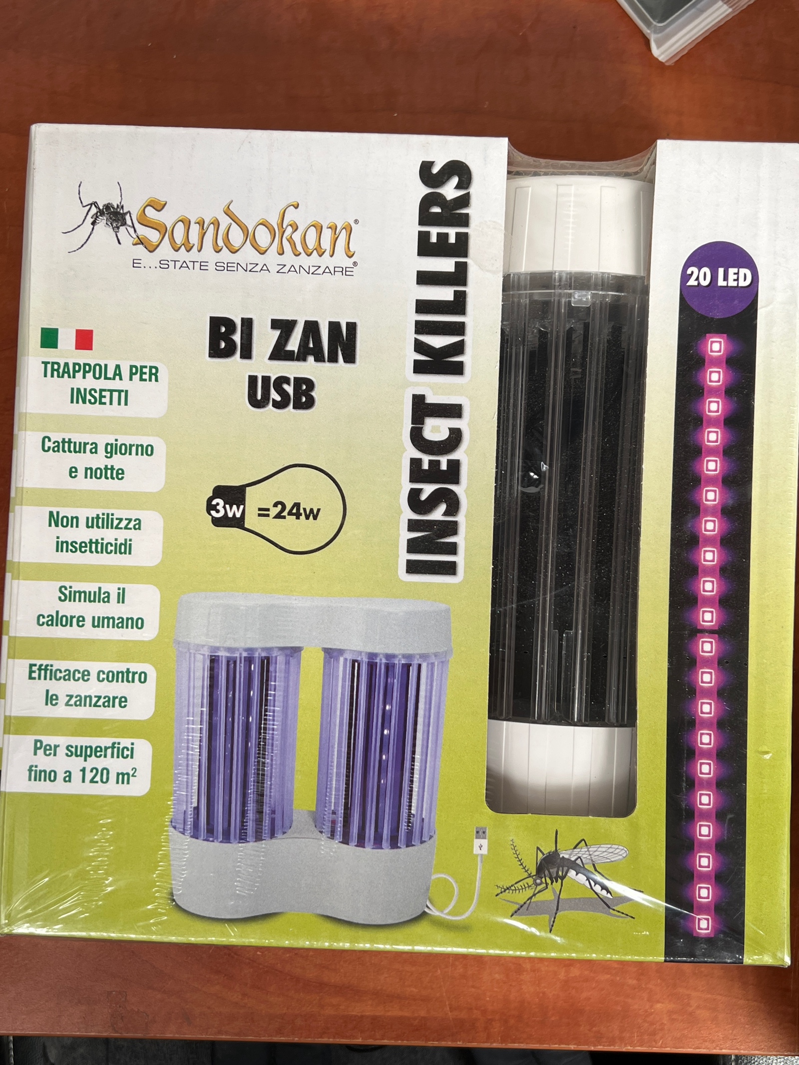 Sandokan BI ZAN USB piège à insectes (20 LED)