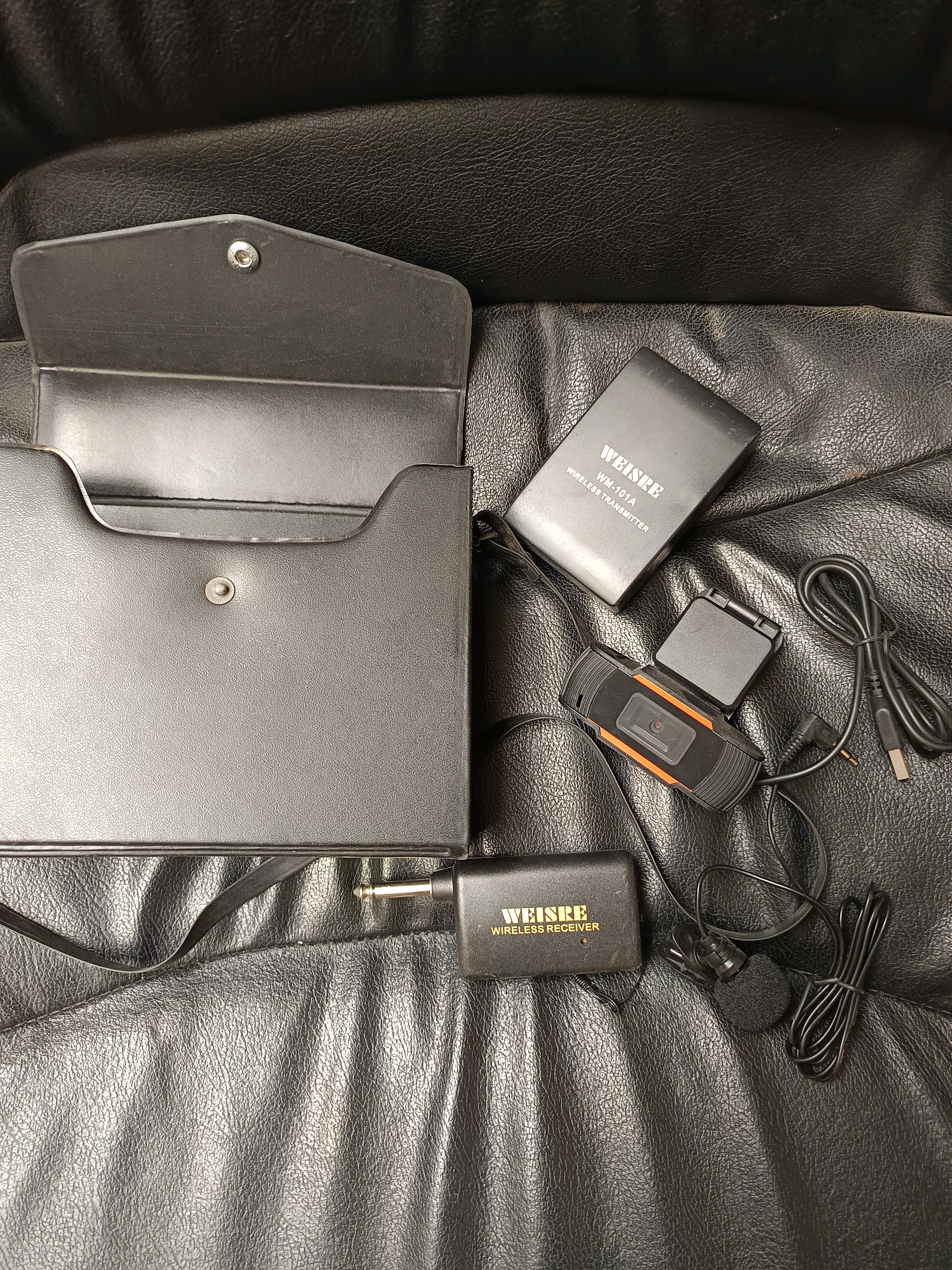 WEISRE système microphone sans fil (émetteur + récepteur)