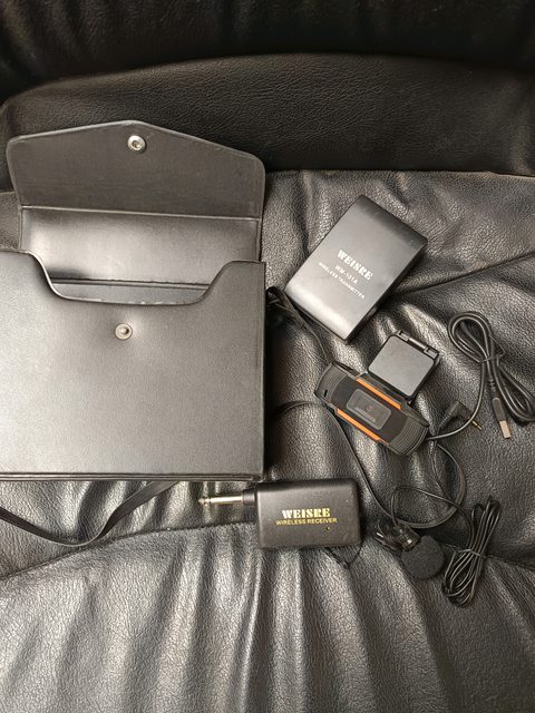 WEISRE système microphone sans fil (émetteur + récepteur)