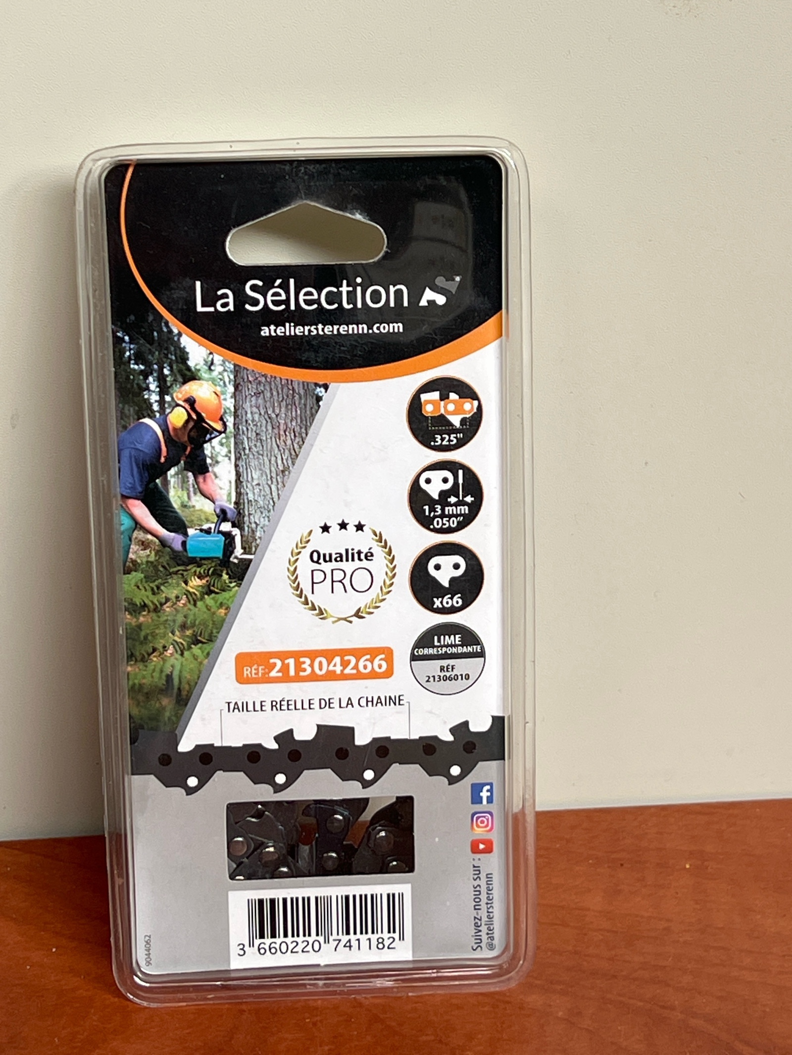 Chaîne de tronçonneuse La Sélection .325 - 1,3 mm (0,050 pouce) - 66 maillons